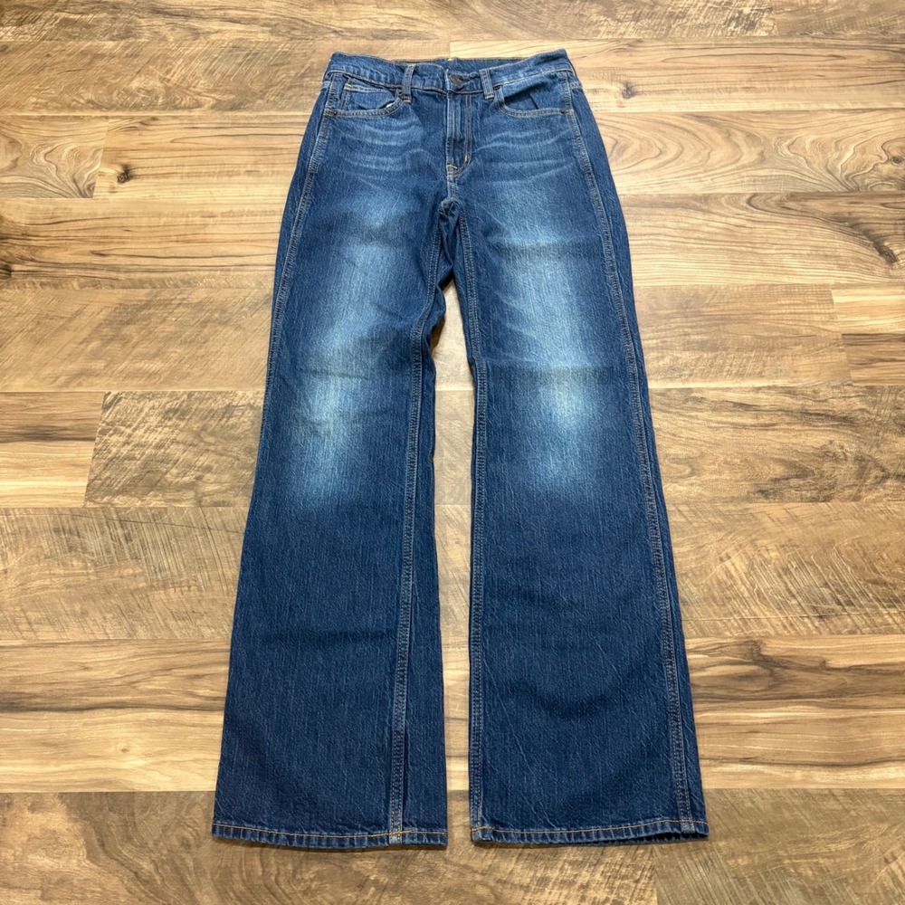 Vintage Y2K Flare Jeans 2000s High Rise Womens 25 0R Blue Gap Denim Trousers